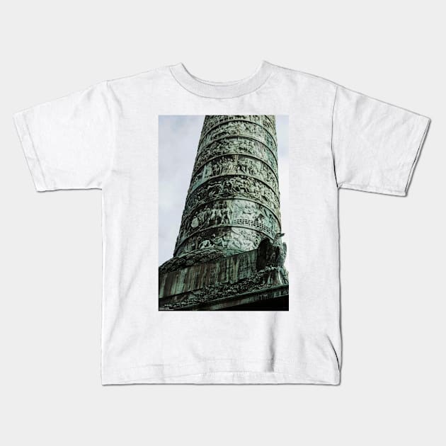 The Column At Vendome - The Base - A Different Perspective © Kids T-Shirt by PrinceJohn